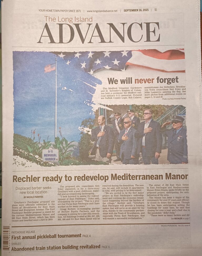 I made the cover of the Long Island Advance